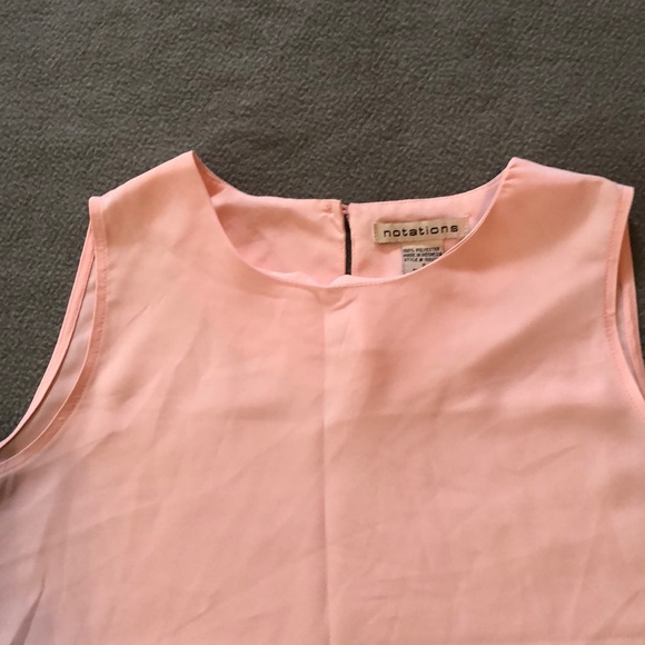Notations pale pink sleeveless top size small - Picture 2 of 6